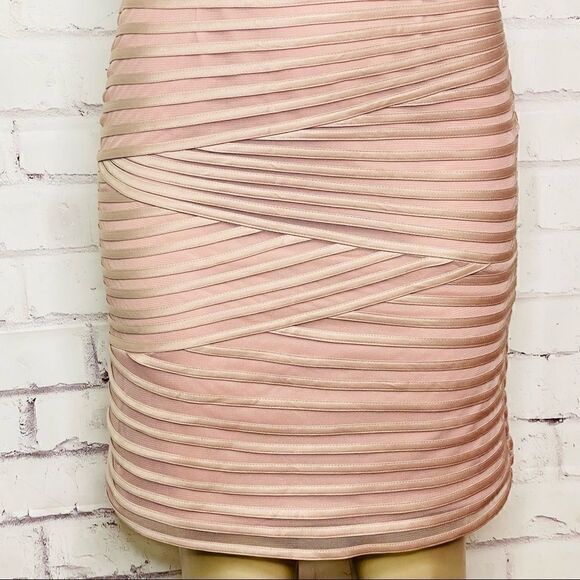 JS Collections  sheath dress with mesh overlay - Picture 6 of 11